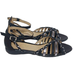 Sandalias Bajas Mujer Tipo Guarachas Cuero Vacuno Sucre 3744