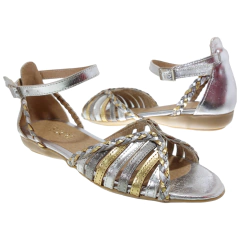 Sandalias Bajas Mujer Tipo Guarachas Cuero Vacuno Sucre 3744