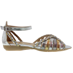 Sandalias Bajas Mujer Tipo Guarachas Cuero Vacuno Sucre 3744