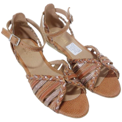 Sandalias Bajas Mujer Tipo Guarachas Cuero Vacuno Sucre 3744