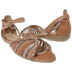 Sandalias Bajas Mujer Tipo Guarachas Cuero Vacuno Sucre 3744