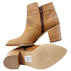 Botas Mujer Botineta Stiletto Corta Cuero Sucre 7118 Vestir