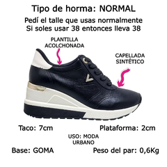 Zapatillas Con Taco Via Marte Urbanas Confort Mujer 046010 (VM046010) - Zona Shop