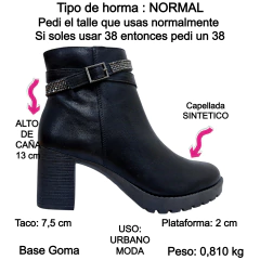 Botinetas Via Marte Mujer Urbanas Botas Strass 338001 Moda (VM338001) - comprar online