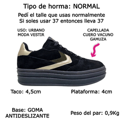 Zapatillas Plataformas Urbanas Cuero Viamo Mujer Candra Moda (VOCANDRA) - Zona Shop