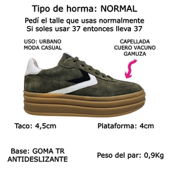 Zapatillas Plataformas Urbanas Cuero Viamo Mujer Candra Moda (VOCANDRA) - Zona Shop