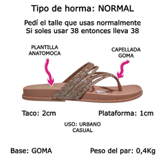 Ojotas Mujer Viamo Brillos Bajas Fermin Urbanas Verano Moda (VOFERMIN) - comprar online