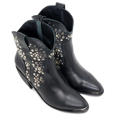 Botas Texana Con Tachas Mujer Viamo Cuero Vacuno Isadore