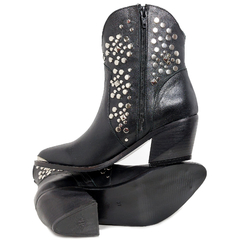 Botas Texana Con Tachas Mujer Viamo Cuero Vacuno Isadore