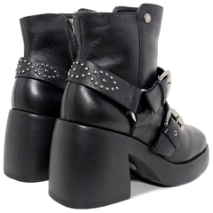 Botas Mujer Viamo Urbana Cuero Vacuno Justino Punta Cuadrada