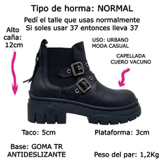 Botas Mujer Viamo Cuero Vacuno Lacey Plataformas Hebillas (VOLACEY) - Zona Shop