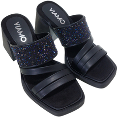 Sandalias Viamo Mujer Fiesta Taco Ancho Mick Zuecos Verano