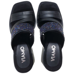 Sandalias Viamo Mujer Fiesta Taco Ancho Mick Zuecos Verano