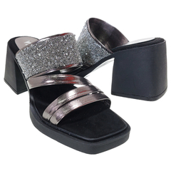 Sandalias Viamo Mujer Fiesta Taco Ancho Mick Zuecos Verano