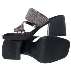 Sandalias Viamo Mujer Fiesta Taco Ancho Mick Zuecos Verano