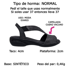Sandalias Mujer Cuero Vacuno Elastizadas Confort Urbadas 941 (ZSAR941) en internet