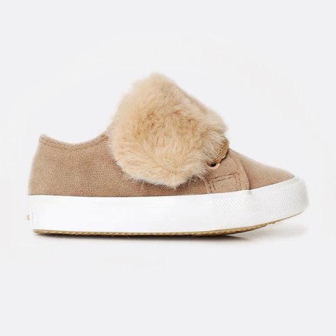 Zapatilla con cordones y abrojo de peluche (Art.6) - COUCE