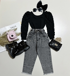 Calça Jeans Strass
