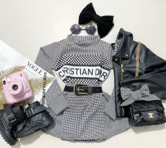 Conjunto Dior com faixa de cabelo