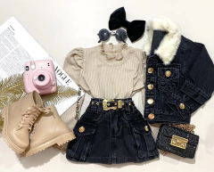 Conjunto jeans black cargo