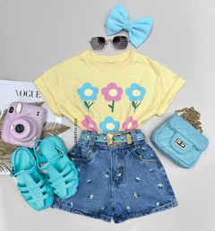 Conjunto jeans Florzinha