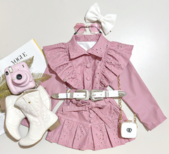 Conjunto short saia e jaqueta Ana Castela