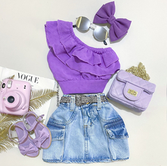 Saia jeans cargo