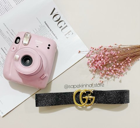 Cinto gliter Gucci inspiração