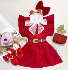 Conjunto vestido com blusa laço Livia