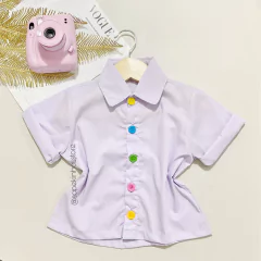 Blusa botões coloridos