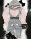 Conjunto moletom coração