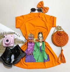 Vestido camisão com faixa de cabelo Tumblr