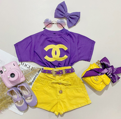 Short jeans collor Kelly