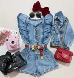 Macaquinho jeans Taty