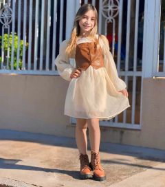 Conjunto vestido com colete boho chic - comprar online