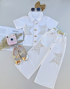 Conjunto Jeans Off Strass - comprar online