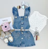Jardineira Jeans Strass
