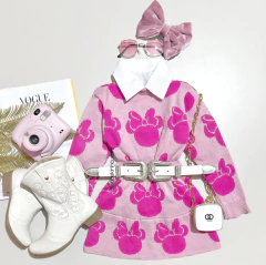 Conjunto tricô Minnie Pink