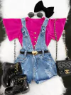 Short Salopete Jeans