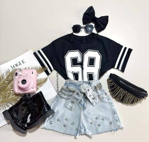 Short Jeans ilhós