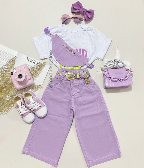 Calça jeans collor com pochete