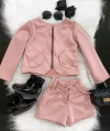 Conjunto em suede Anitta