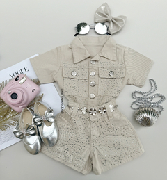 Conjunto jeans strass Aninha