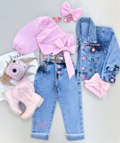 Conjunto jaqueta e calça jeans Minnie - comprar online