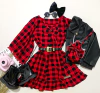 Vestido com bolsa Xadrez Red