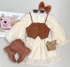 Conjunto vestido com colete boho chic