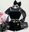 Conjunto veludo 3 peças