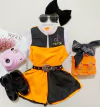 Conjunto tik tok preto/ laranja