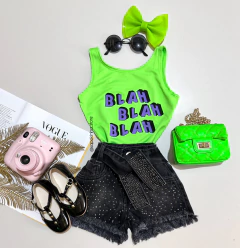 Short jeans preto glamour - comprar online