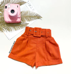 Short linho com cinto - comprar online